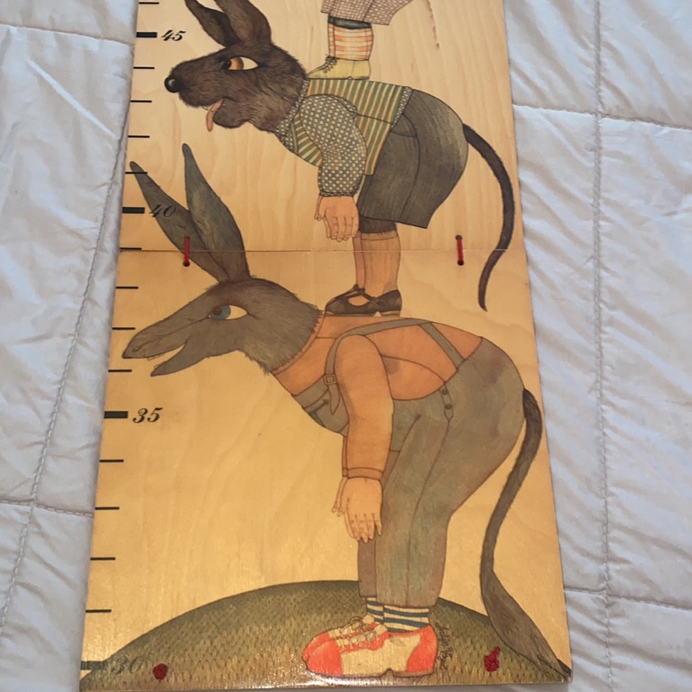 Solid wood painted children’s growth chart - Picture 5 of 6